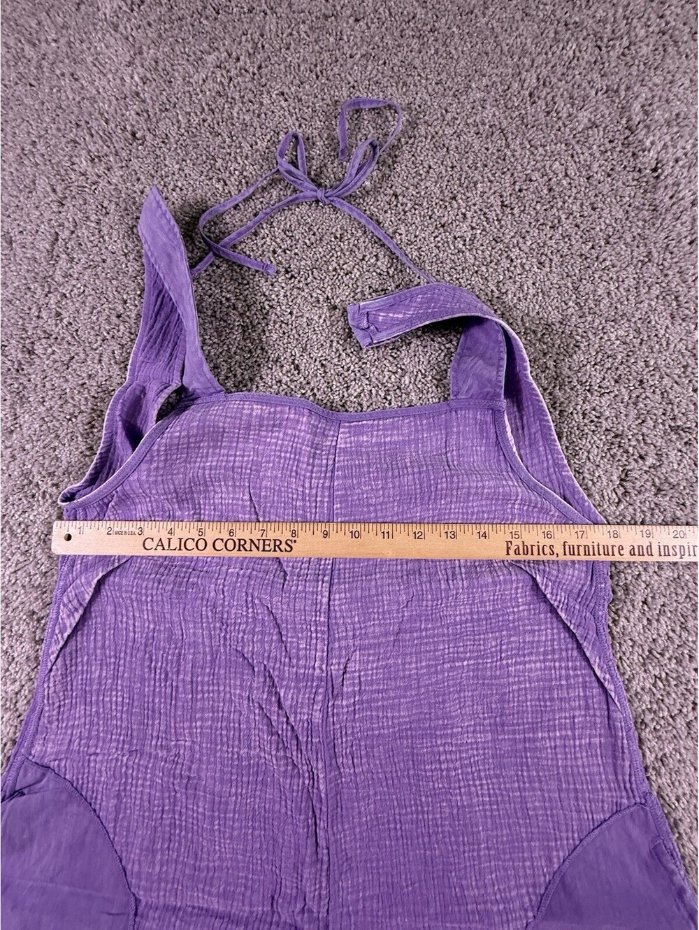 NWOT Zenana Jumpsuit Cotton Purple Size Medium Cropped - Picture 9 of 10